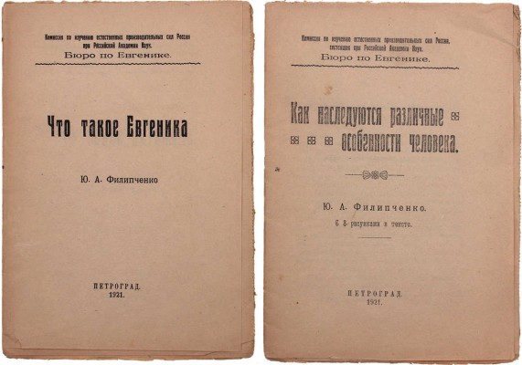 Лот из двух изданий Юрия Филипченко: